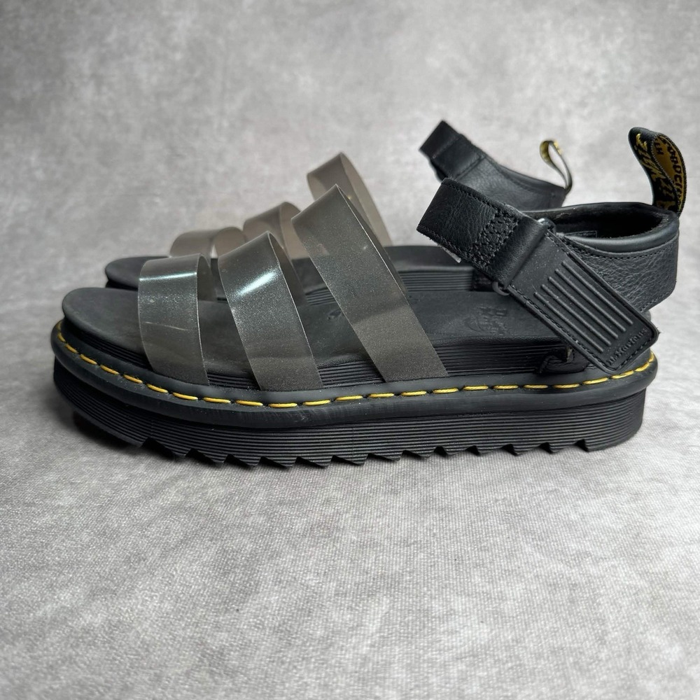 Dr. Martens WOMEN'S 11 BLAIRE JELLY BLACK GLITTER TPU+PISA - Picture 3 of 9